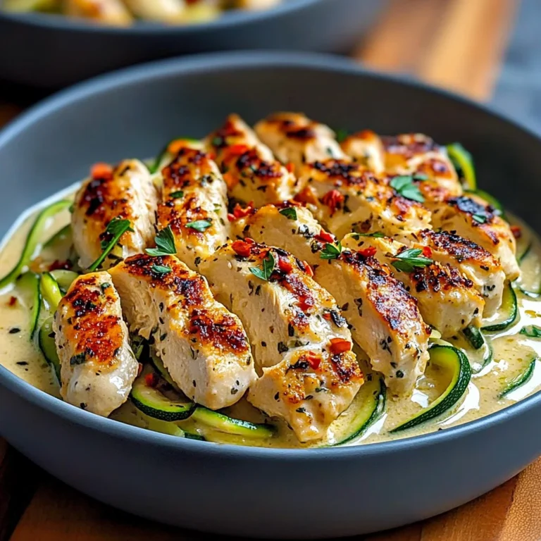 Chicken Alfredo Zucchini Noodles Recipe