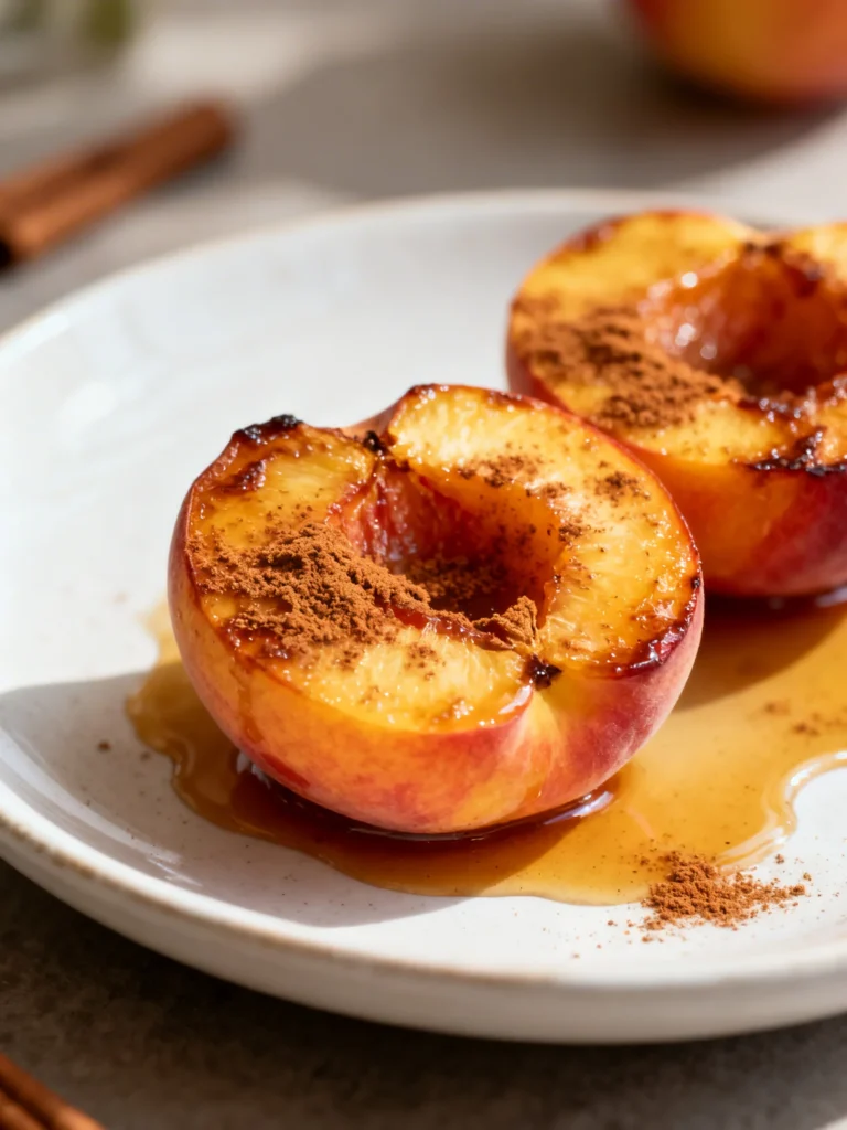 Baked Peaches with Brown Sugar and Cinnamon Recipe
