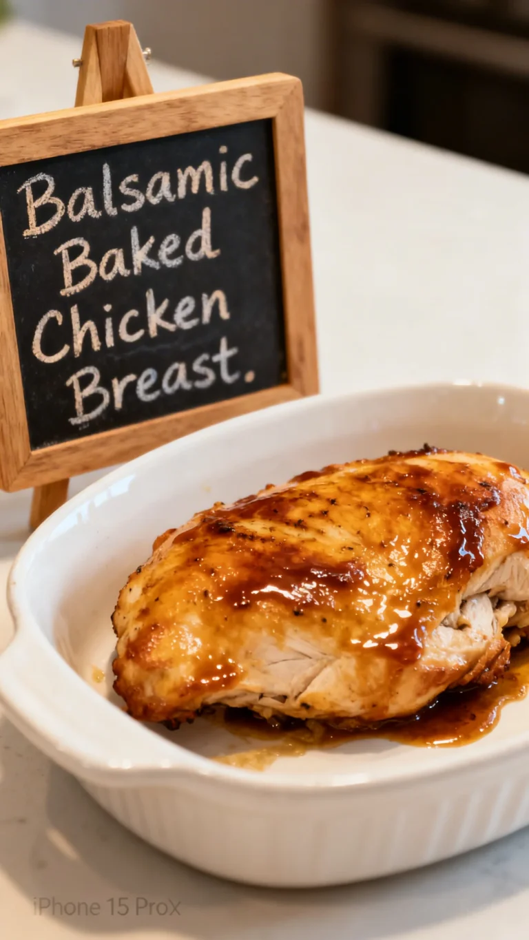 Balsamic Baked Chicken Breast with Mozzarella Recipe