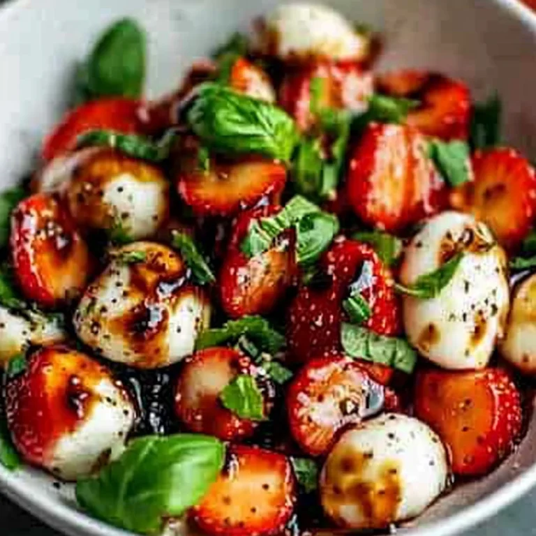 Balsamic Strawberry Caprese Salad Recipe