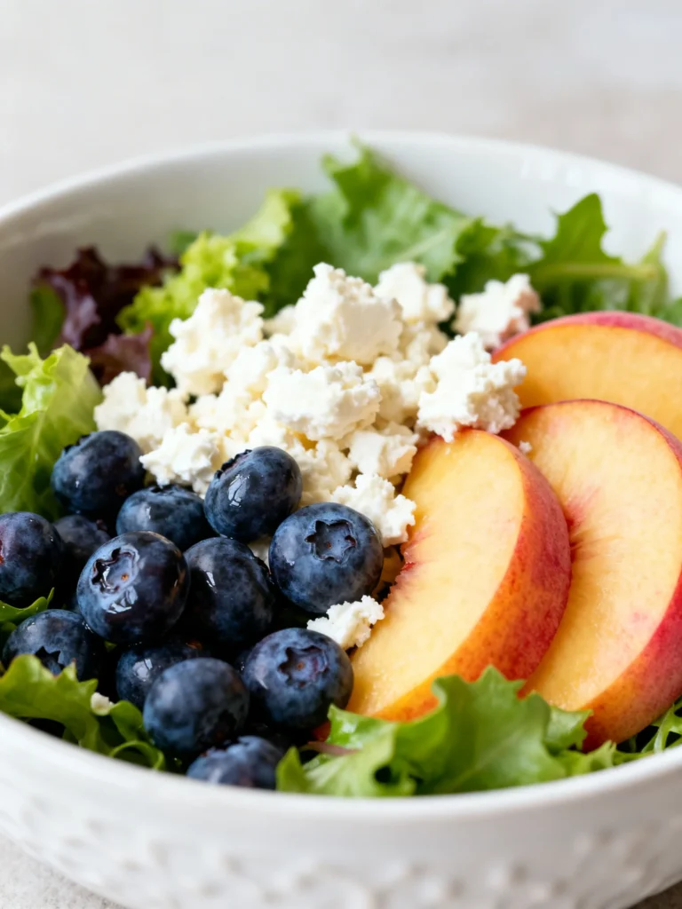 Blueberry Peach Feta Salad Recipe