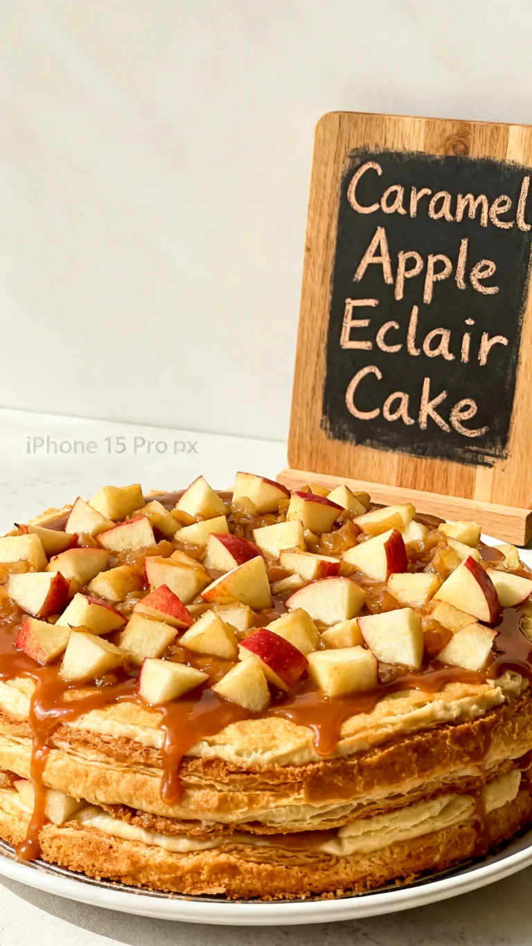 Caramel Apple Eclair Cake Recipe