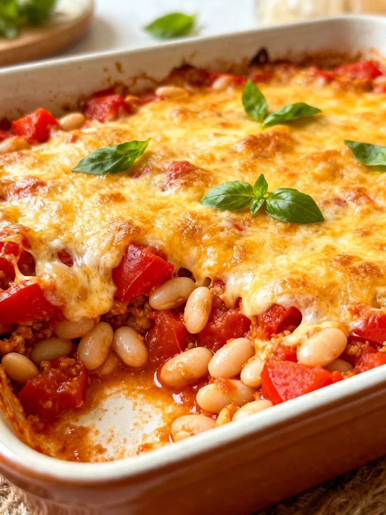 Cheesy White Bean Tomato Bake Recipe