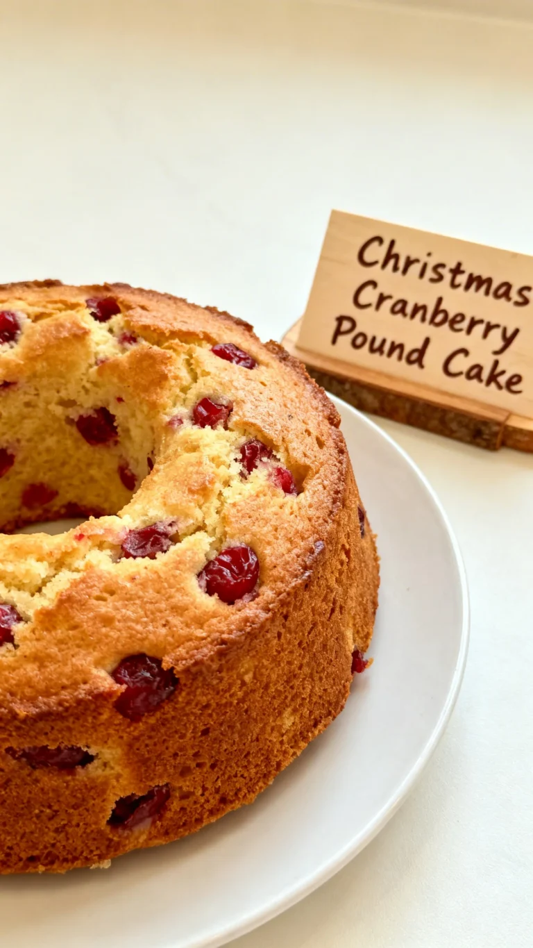 Christmas Cranberry Pound Cake Recipe