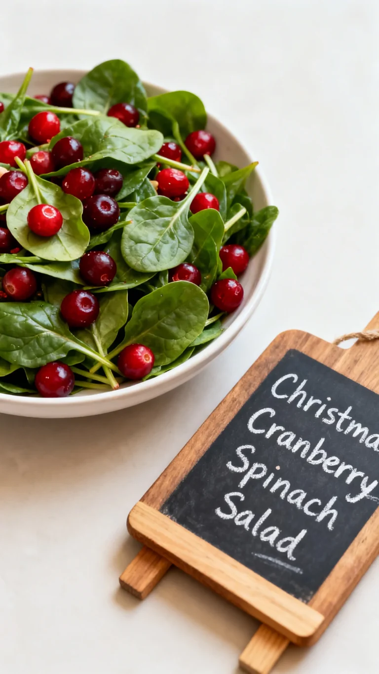 Delicious Christmas Cranberry Spinach Salad Recipe