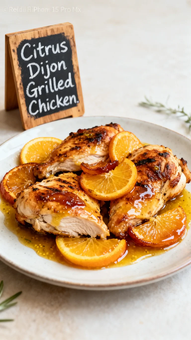 Citrus Dijon Grilled Chicken Recipe