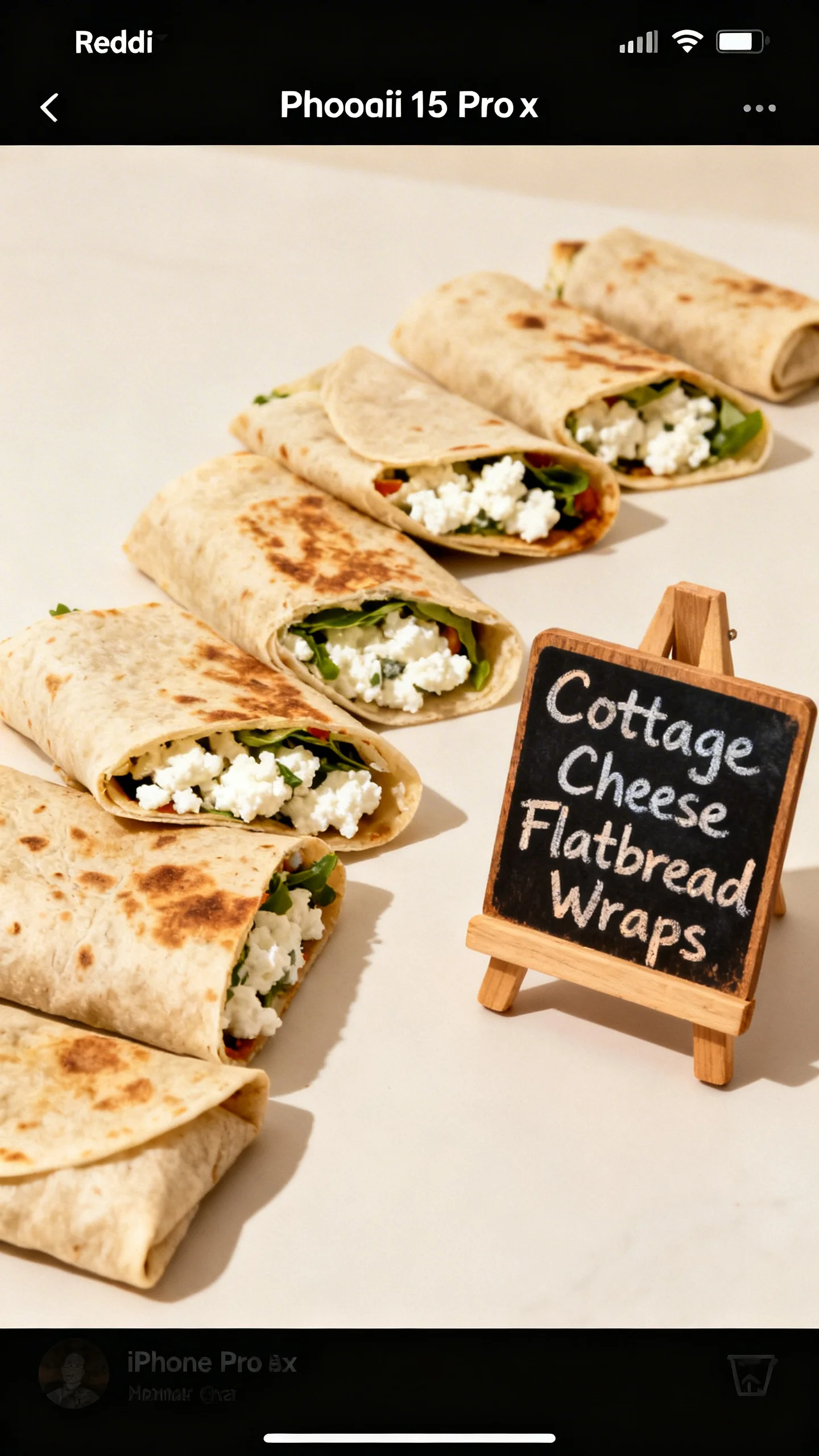 Cottage Cheese Flatbread Wraps step by step