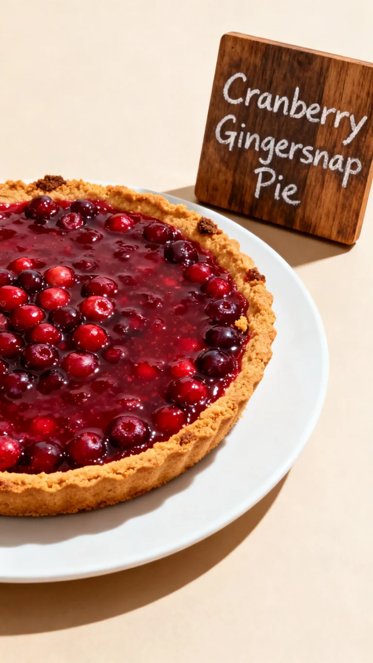 Cranberry Gingersnap Pie Recipe