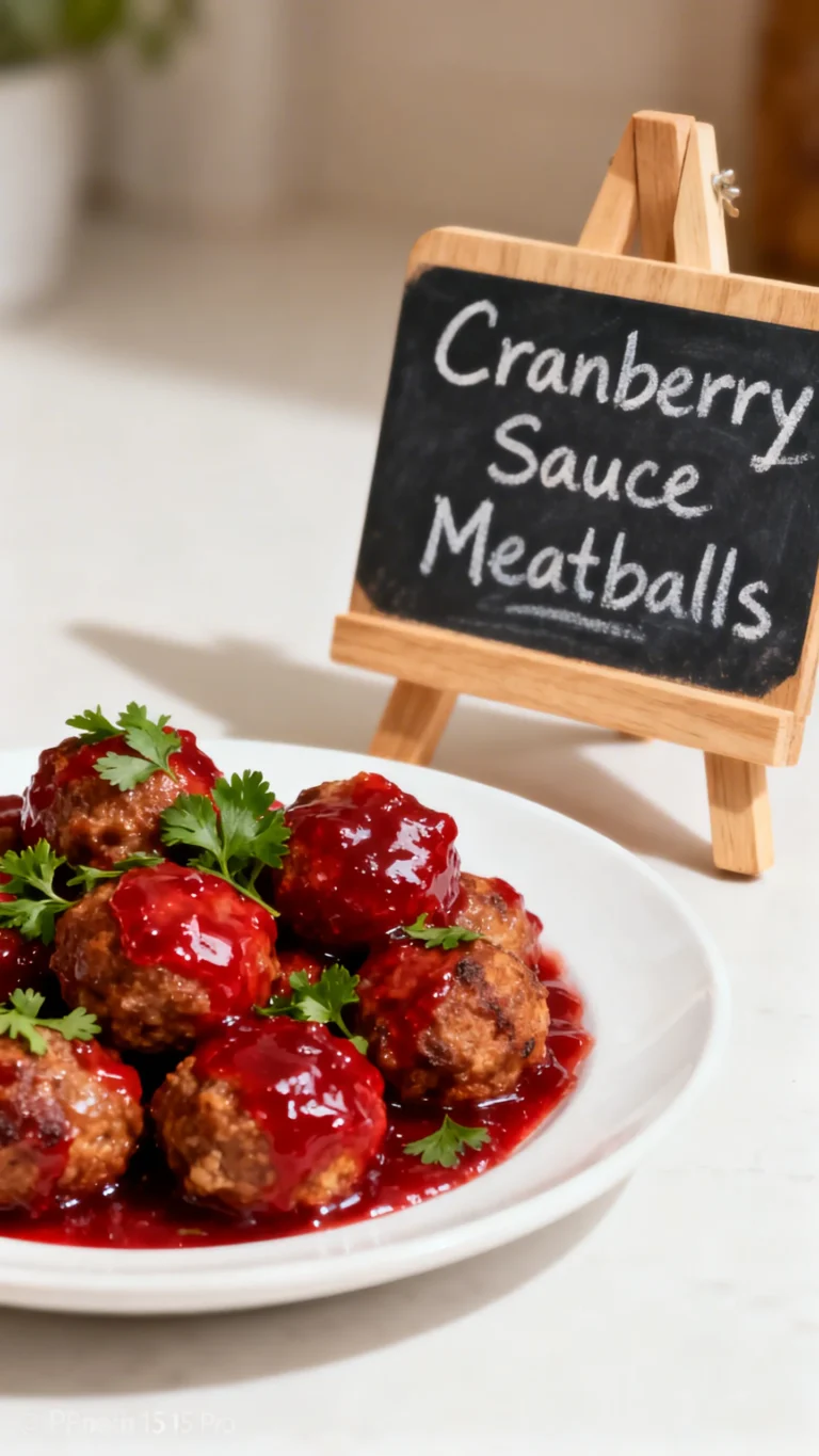 Cranberry Sauce Meatballs Easy Recipe