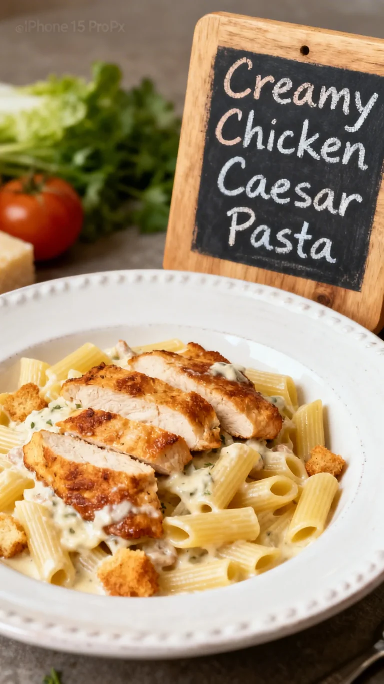 Chicken Caesar Pasta Salad Recipe: Quick and Easy