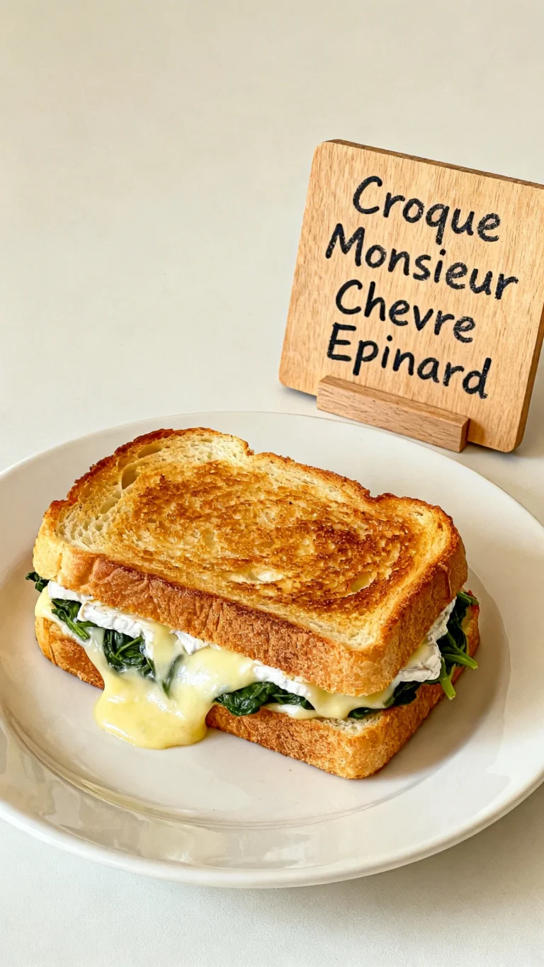 Croque Monsieur Chevre Frais Epinard Recipe