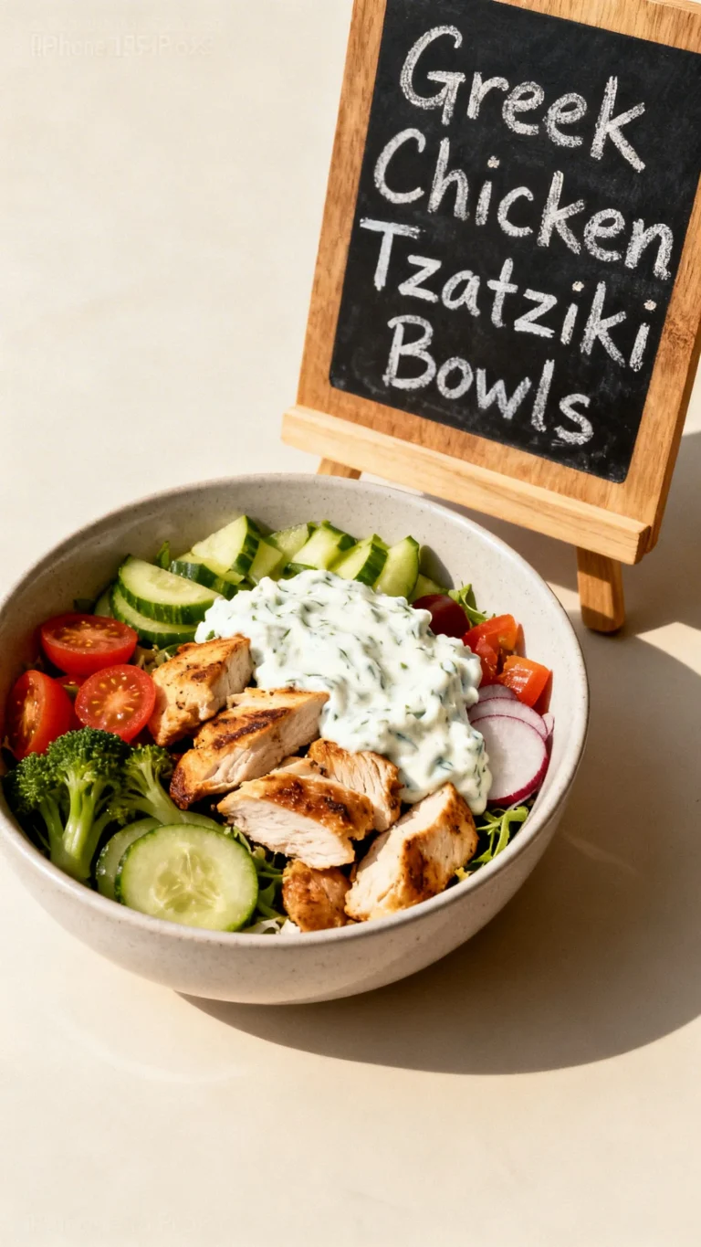 Greek Chicken Tzatziki Bowls Recipe