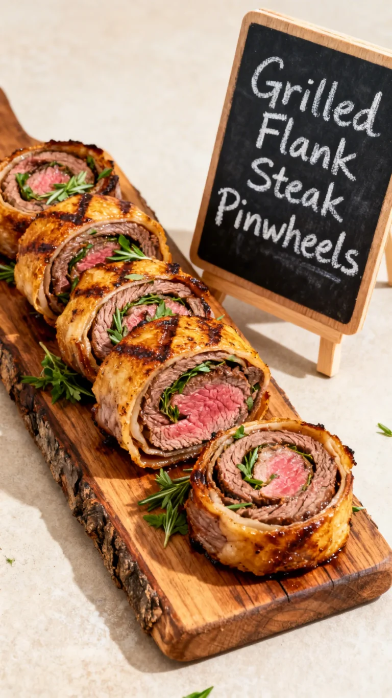 Grilled Flank Steak Pinwheels Recipe