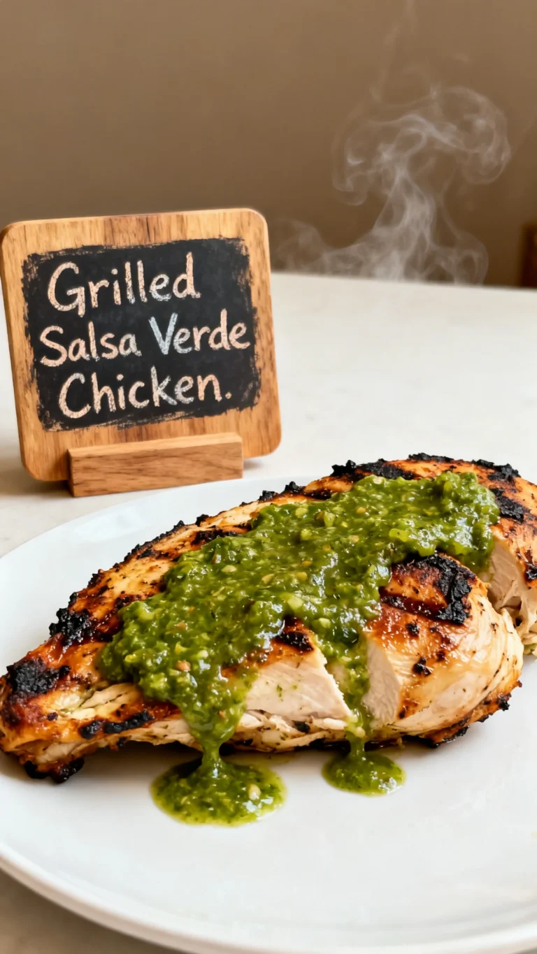 Grilled Salsa Verde Pepper Jack Chicken Recipe
