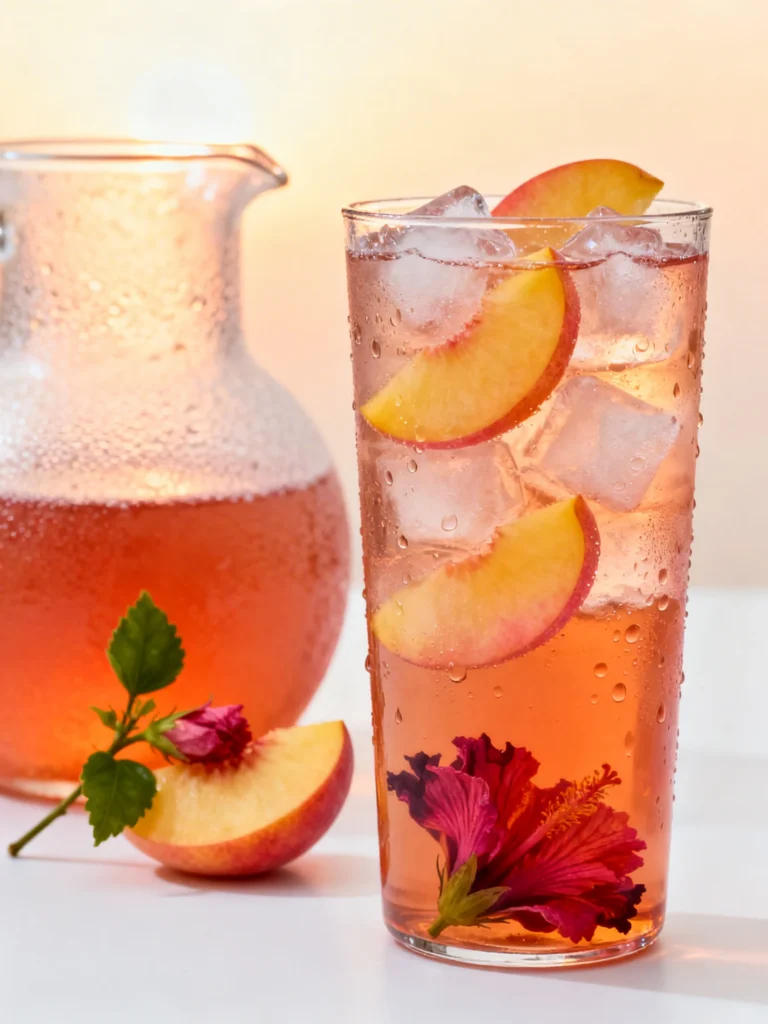 Peach Hibiscus Sunset Tea Recipe
