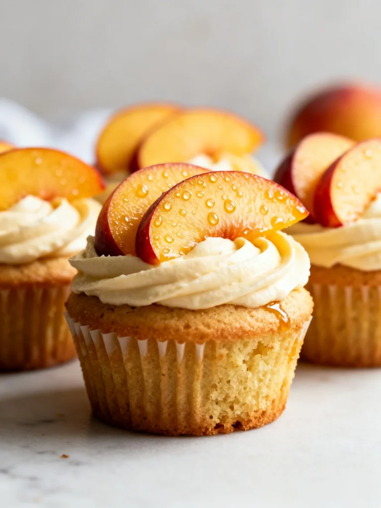Honey Peach Cream Cheese Cupcakes Recipe