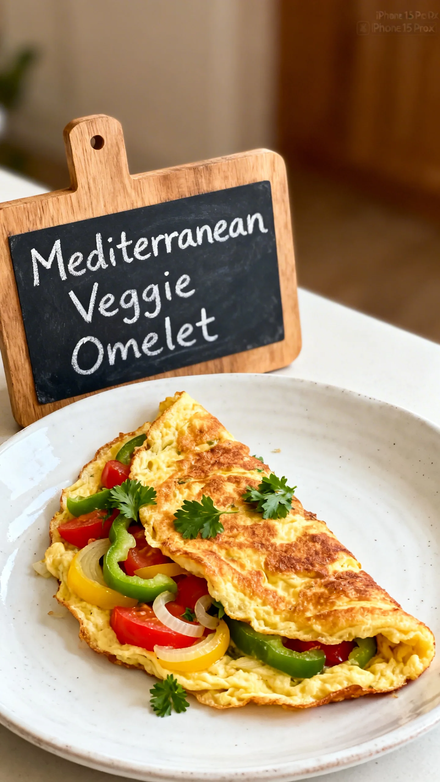 Mediterranean Veggie Omelet step by step