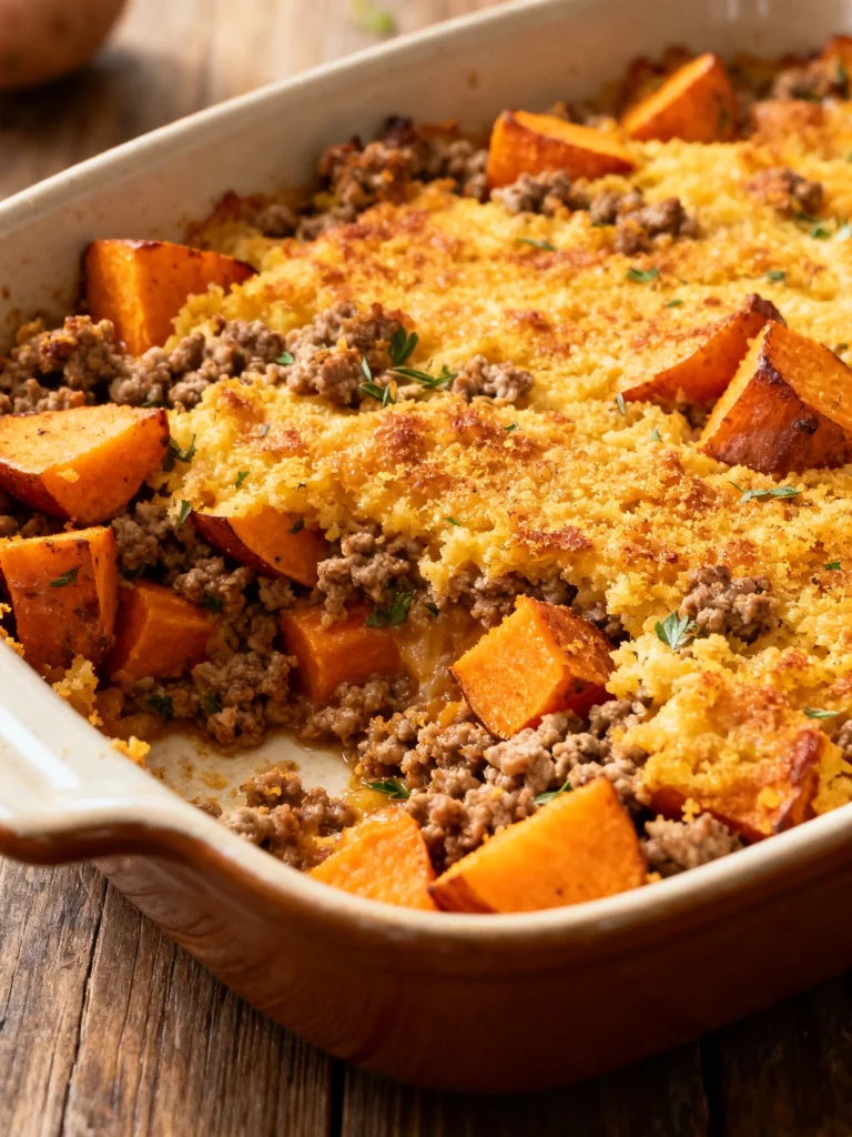 Ground Turkey Sweet Potato Bake Recipe