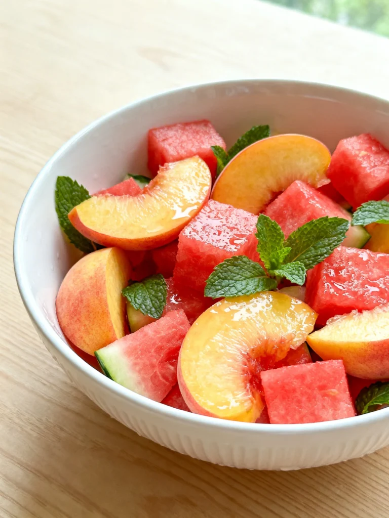 Peach Watermelon Salad Recipe