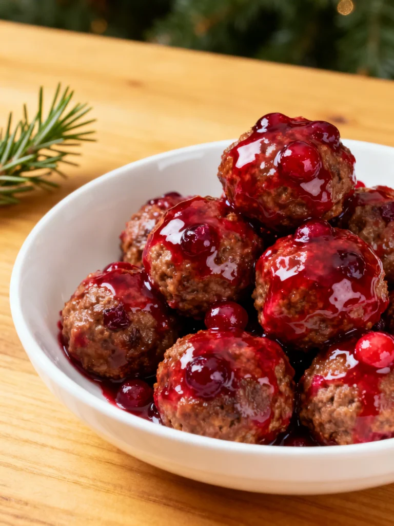 Quick Cranberry Meatballs (Christmas Recipe) Recipe