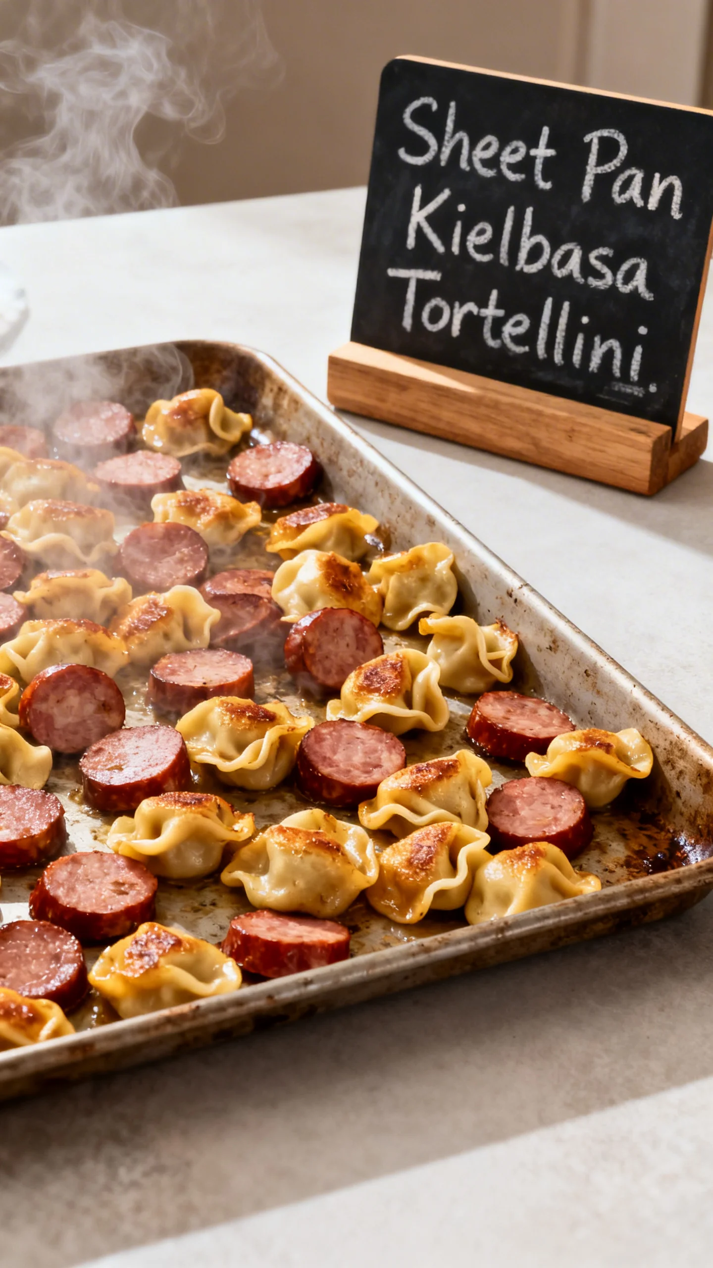 Sheet Pan Kielbasa Tortellini step by step