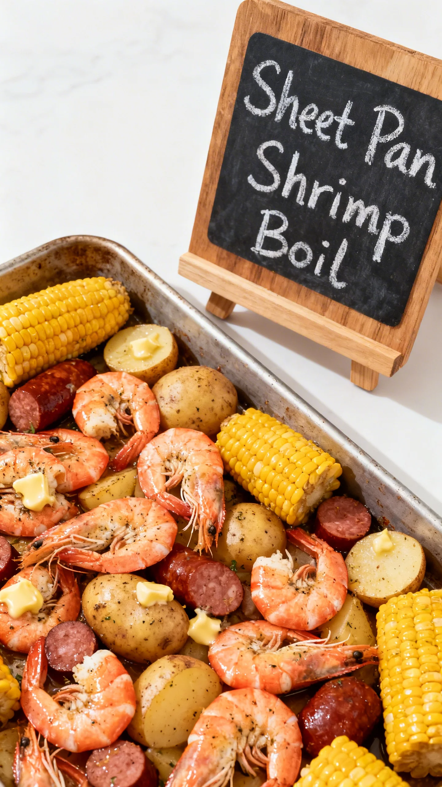 Sheet Pan Shrimp Boil step by step