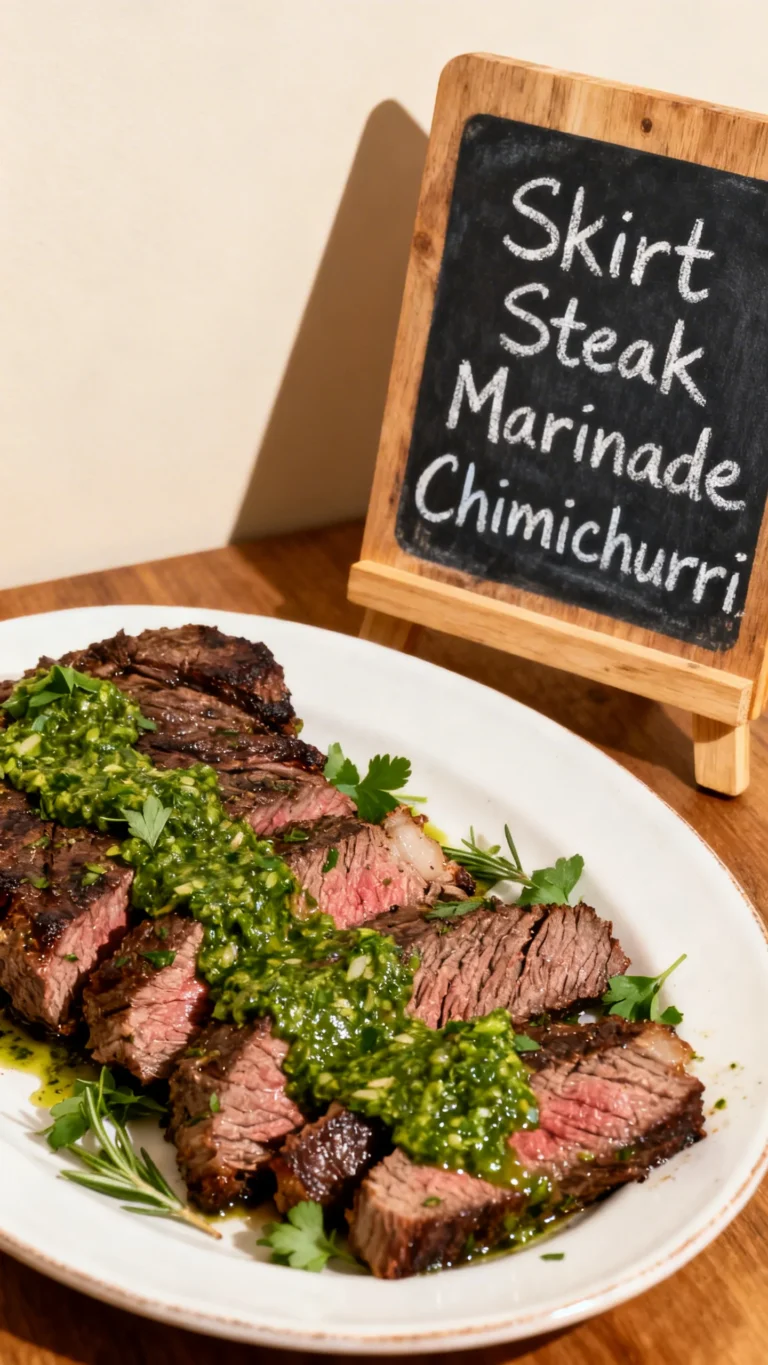 Skirt Steak Marinade Recipe with Chimichurri