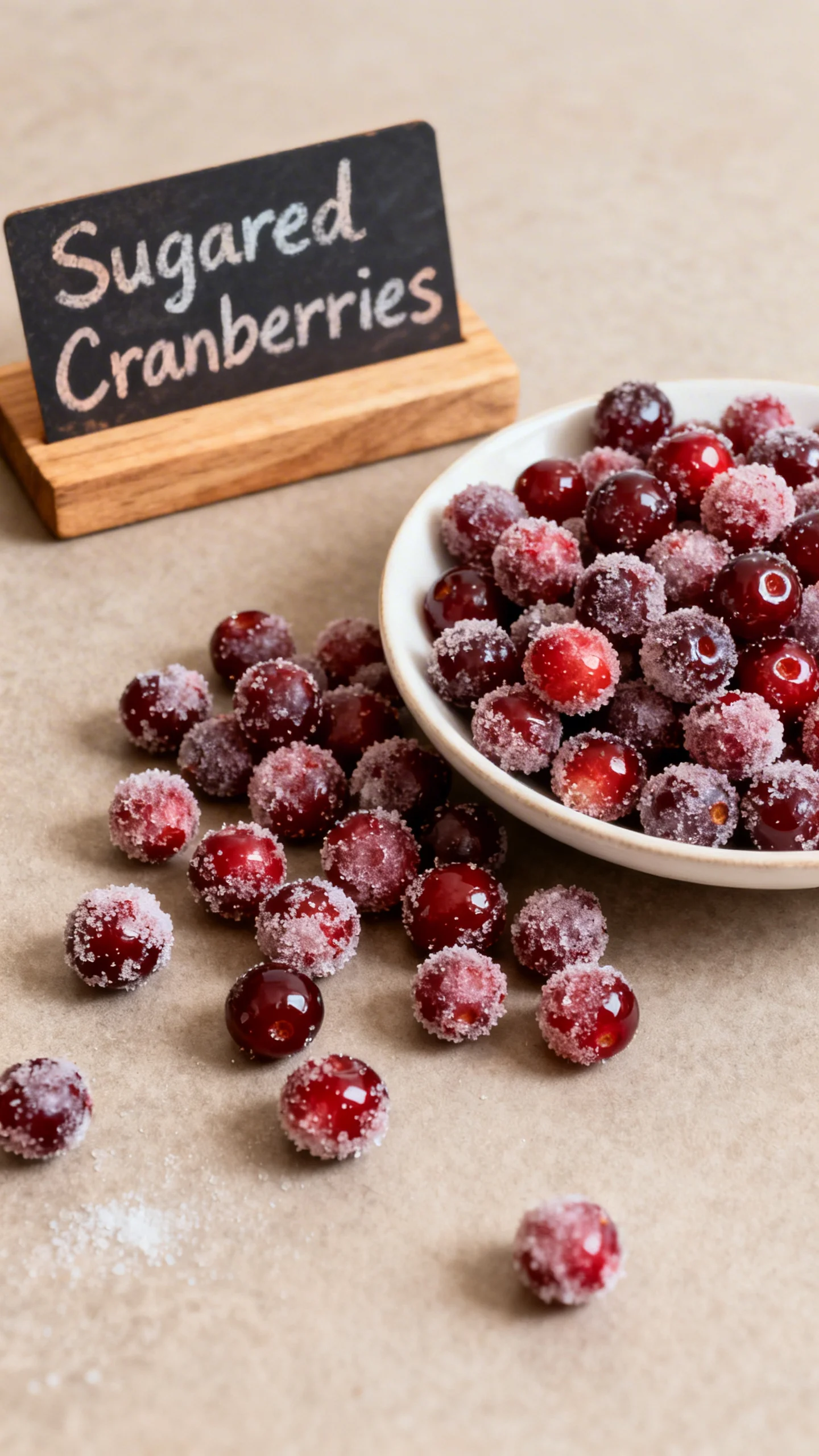 Sugared Cranberries step by step
